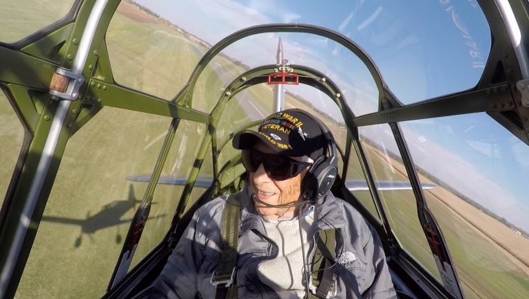 101 Year Old WWII Veteran Takes to the Skies Once More