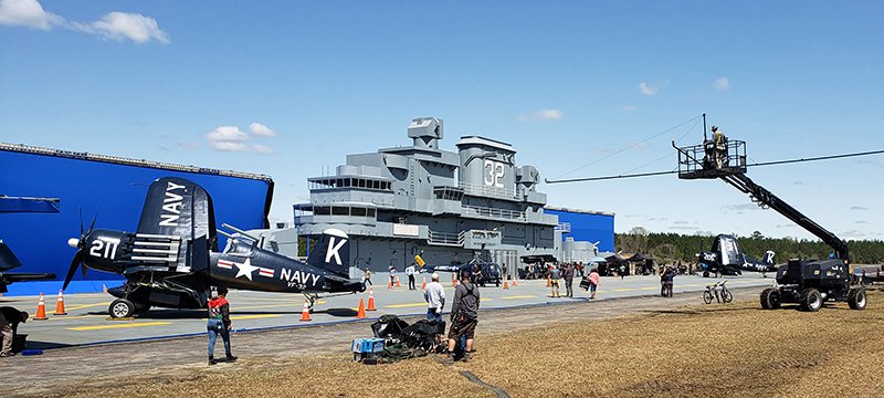 Hollywood in the Boro: Korean War-era movie ‘Devotion’ filming at Statesboro-Bulloch County Airport